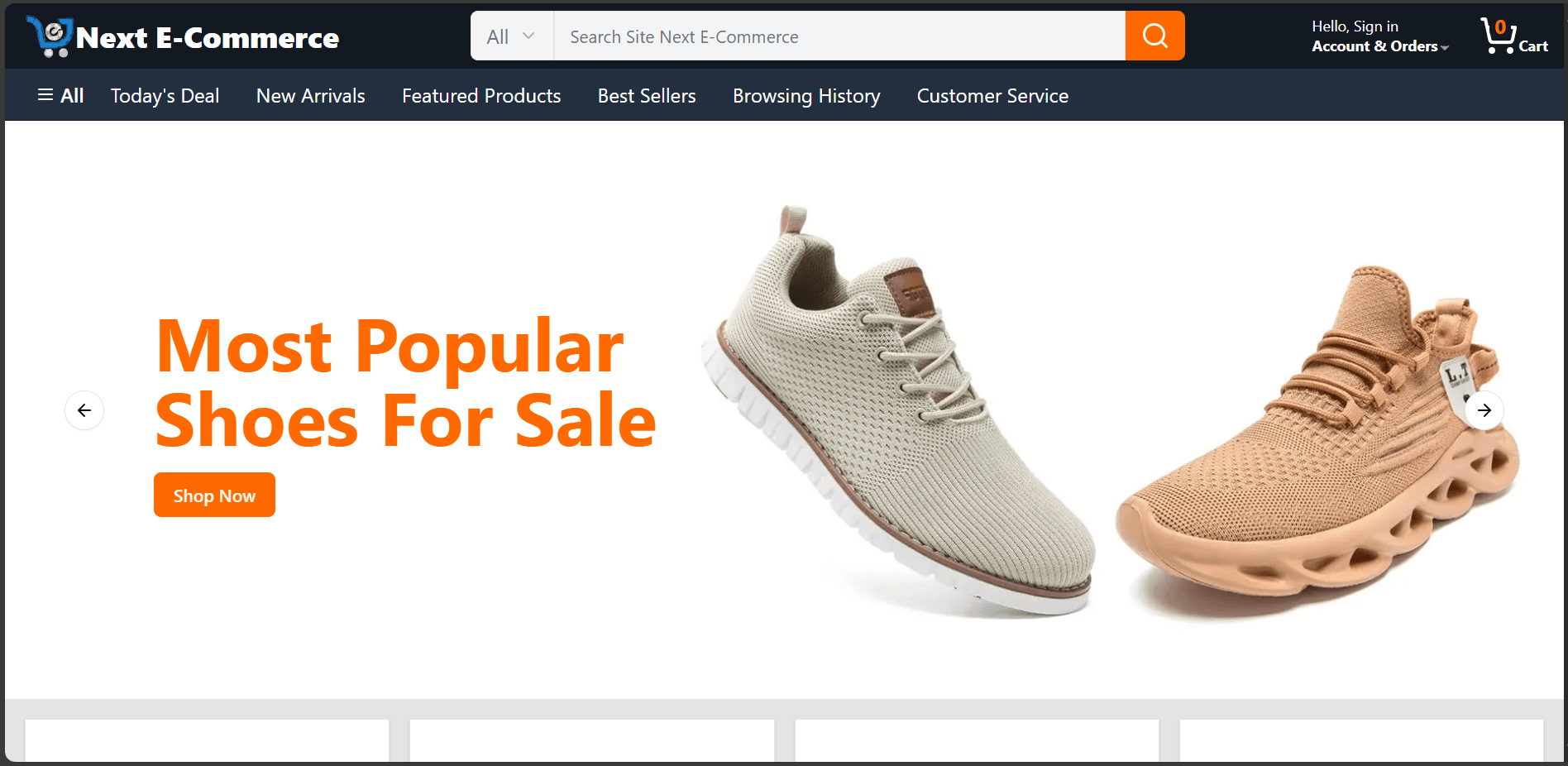 Next E-Commerce project showcase